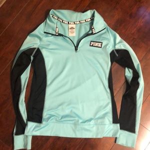 Pink, women’s small quarter zip, dri fit material